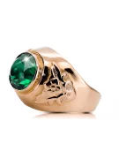 Original Vintage 14K Rose Gold Emerald Ring Vintage craft vrc078r